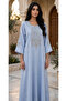 Embellished Sweetheart Square Neck Flowing Maxi Jalabiya - 4