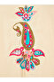 Beige A-Line Maxi Jalabiya with Colorful Embroidery - 3