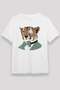 Cheetah White Unisex T-Shirt T-Shirt