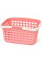 Plastic Organizing Storage Basket with Handles and Holes - Multi-Purpose Small Bin for Kitchen - 6