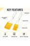 Silicone Basting Brush & Spatula Set - 2 Pcs Heat Resistant Kitchen Tool Set for BBQ, Baking & Cooking - 6
