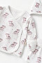 Cute Cow Pattern Newborn 3-Piece Baby Set – Bottom, Top, and Hat with Booties - 3