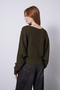 Asymmetric Buttoned Bat Sleeve Knitted Cardigan Khaki - 4