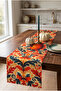 Autumn Themed Pumpkin Patterned Runner Tablecloth 40X140 cm – Digital Printed Raschel Fabric - 2
