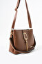 Women's Long Strap 4-Section Simple Stylish Hand and Shoulder Bag with Gold Accessories - 3