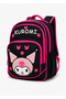 2-Piece Girls' School Bag Set - Embossed Plush Detailed Elementary School Backpack and Crossbody Lunch Bag - 3