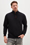 Half-Zip Stand Collar Quilted Sweatshirt - 5