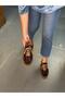 Brown Suede Crocodile Lace-Up Women's Casual Sportswear - 4