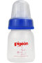 Pigeon Slim Neck Plastic Bottle, Clear Cap, Ultra Soft Silicone nipplle, Anti Colic, Bpa & Bps Free, 50Ml, White