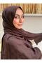 Brown Patterned Jacquard Shawl