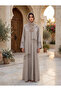 Embellished Fringe Trim Open Front Abaya