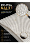Quilted Bark Stitched Fabric 3 Meters – Cream - 2