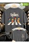 Heart Print T-Shirt Featuring Classic Character Art; Fun, Casual, Cartoon Style Short Sleeve Top, Perfect for Streetwear and Casual Summer Wear - Unisex