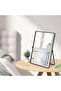 Elegant Desktop Makeup Mirror, Black Stainless Steel Frame, HD Rectangular Vanity Table Mirror with - 2