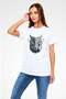 Owl White Unisex T-Shirt T-Shirt - 3