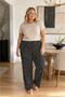 Women's Viscose Pocketless Battal Trousers Relaxed Cut Large Size