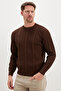 Ribbed Crew Neck Regular Fit Knitwear Sweater - 5