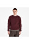 Chunky Yarn Crewneck Sweater Men's Burgundy Sweater