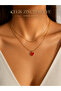 Stainless Steel Heart Women's Necklace Gold 2 Layer Chain Necklace