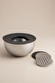 5 Pieces 304 Stainless Steel Grater Mixing and Storage Container 24 cm with Lid - 4