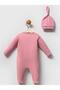 2-Piece Printed Jumpsuit with Hat - Pink - 3