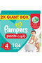 Baby-Dry Pants Diapers Size 4, 9-14Kg with Stretchy Sides for Better Fit 52Pcs