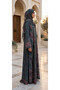 Grand Paisley Motif Open Front Flared Abaya - 3