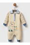 Printed 3-12 Month Overalls - Beige