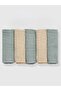 5-Piece Double Layer Muslin Mouth Cloth and Wipes - Gray - 6