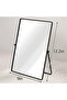 Elegant Desktop Makeup Mirror, Black Stainless Steel Frame, HD Rectangular Vanity Table Mirror with - 5