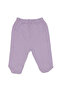 Unisex Booties Lilac Combed Cotton Booties Single Bottom - 2