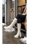 Thick High Heeled Zippered Below the Knee Simple Classic Women's Boots - 7