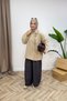 Molly Nelly Women's Bow Detailed Kimono Midi Trench Coat - 3