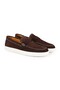 Men's Loafer Shoes Genuine Suede Leather Moccasin Stitched Laceless White Rubber Sole Summer H1128 - 3