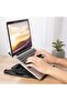 Adjustable Laptop Stand for Desk with Phone Holder & 360° Rotating Base, Foldable Portable Laptop Ri - 6