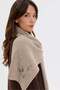 Women's Stoned Embroidered Wool Kaşkol K.Bej