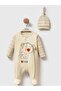 2-Piece Printed Jumpsuit - Beige