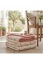 Cream Heart Pattern Printed Muslin Tv Blanket / Sofa Throw - 120X170 Cm, Shepherd's Stitched / Multi-Purpose Coverlet - 2