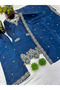 Blue Silk Salwar Kameez & Dupatta - HRT5337 | Blue-Size:M-38-Inches - 5