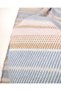 Blue Pink Mustard Gray Thin Flexible Jacquard Interlock Knitted Fabric with Horizontal Stripes for Cardigans & Sweaters Width: 1 - 4