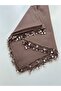 Handmade Pearl and Sand Bead Embroidered Handcrafted Writing Cloth Yemeni 100X100 cm