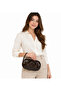 Bitter Brown Drawstring Women's Portfolio Bag, Daily Handbag with Hand Grip Handle and Long Crossbody Strap - 4