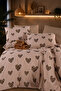 Larina |   Boxed 100% Cotton Premium Double Duvet Cover Set |   Soft and Breathable |   Duvet Cover |   Flat Sheet |   Pillowcase |   Bed |   Dowry |   Leopard Heart Pattern - 220 X 240 cm - 3