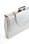 Women's Sparkling Short Thick Heeled Patterned Evening Dress Stiletto and Bag Set - 8