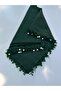 Handmade Pearl and Sand Bead Embroidered Handcrafted Writing Cloth Yemeni 100X100 cm - 3