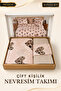 Larina |   Boxed 100% Cotton Premium Double Duvet Cover Set |   Soft and Breathable |   Duvet Cover |   Flat Sheet |   Pillowcase |   Bed |   Dowry |   Leopard Heart Pattern - 220 X 240 cm - 4