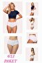 1018 Women's Classic Cut Cotton Plain Bato Panties 6 Pack