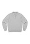 Men's Large Size Gray Buttoned Polo Collar Knitwear Sweater 3Xl-4Xl-5Xl-6Xl - 4