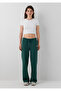 Logo printed knitted pants cınar green - 4