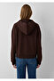 Zippered basic sweatshirt coffee bean - 5